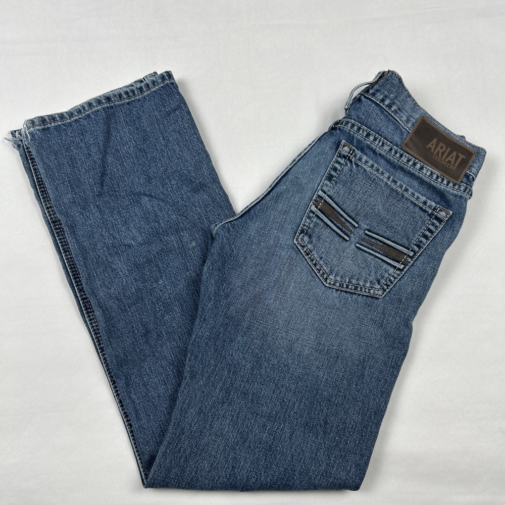 Ariat M7 Straight Leg Slim Fit Jeans Mens 28x31 Blue Denim 100% Cotton